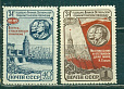 СССР, 1951, №1651-52, 34-я годовщина Октября, 2 марки * и **-миниатюра